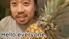DUTCH ASMR - EATING SWEET & JUICY PINEAPPLE  [ENG Subtitles]