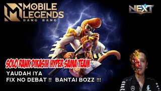 PERJALANAN SOLO RANK MENUJU TOP GLOBAL 1 SUN MALAH DISURUH HYPERCARRY YA WES FIX NO DEBAT