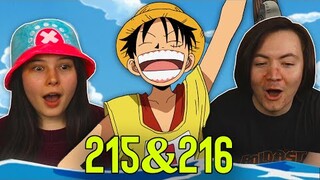 NOT AGAIN! 👒 One Piece Ep 215 & 216 REACTION & REVIEW