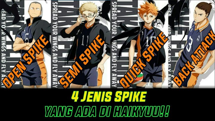 REAL LIFE ~ 4 JENIS SPIKE YANG ADA DI ANIME HAIKYUU ~ HAIKYUU!! INDONESIA