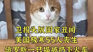 Halaman depan Guardian: 55 orang tewas akibat cuaca dingin ekstrem di AS/Seekor kucing terlempar dar