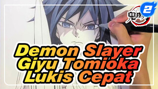 Menggambar Cepat Sangat Realistik - Giyu Tomioka | Demon Slayer_2