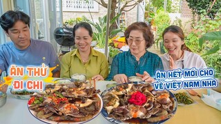 |1135| ĐÃI MẸ MÂM GHẸ BÔNG VÀ TÔM NGÂM TƯƠNG ĂN CÙNG BÀ SUI VÀ CON RỂ HÀN QUỐC.