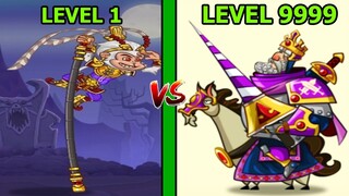 VỊ VUA MẠNH NHẤT LVL 100 VỚI 75K DAME VS NGỘ KO - Tower Conquest - TOP GAME ANDROID IOS THÀNH EJ