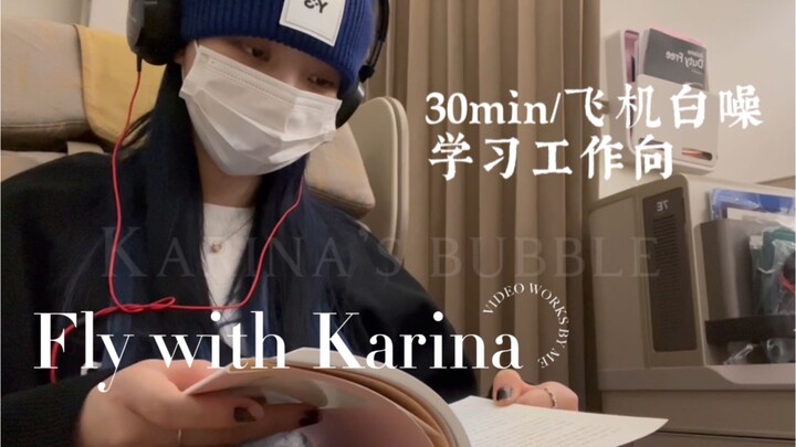 【Bay cùng Karina】Cùng học với Yoo Ji-min nào | 30 phút | Tiếng ồn trắng trên máy bay | Dành cho việc