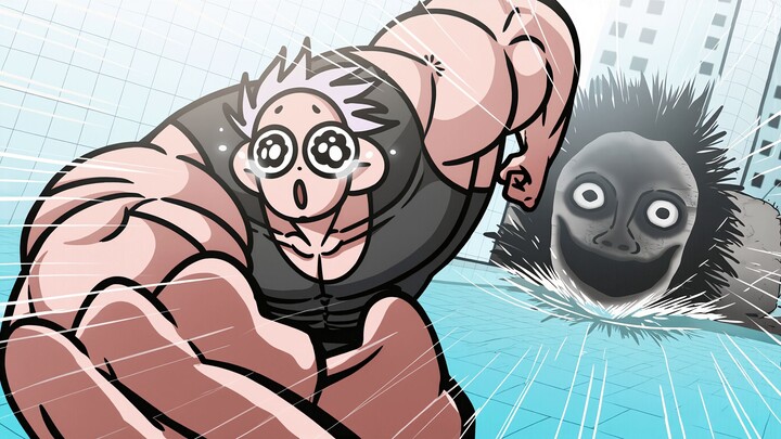 Muscle Gojo Satoru Bravely Tackles the Backrooms