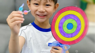 儿童节到了，给孩子做个超大的棒棒糖，吃完还能当扇子