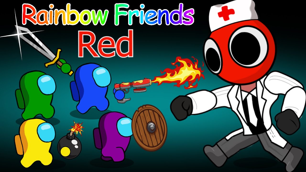 RED [SPED UP] - Rainbow Friends Animated Song (Roblox) 