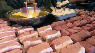 หมูทอดฉ่ำๆ - อาหารข้างทางเกาหลี