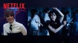 Jenna Ortega and the cast of Wednesday React to the Dance Scene | Netflix