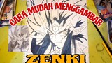 cara mudah menggambar anime ZENKI