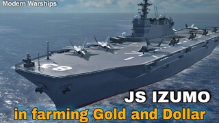 Modern Warships: JS IZUMO in farming Gold and Dollar. bot match