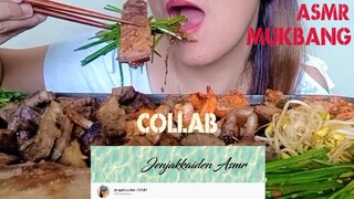 ASMR MUKBANG SAMGYUPSAL AT HOME WITH SOJU COLLAB WITH @Jenjakkaiden ASMR EATING SHOW