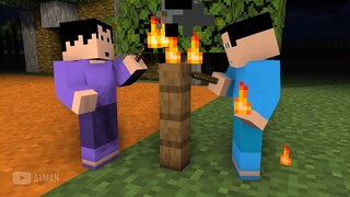 Upin & Ipin BERMAIN BUNGA API | RINDU OPAH 14 (Minecraft Animation)