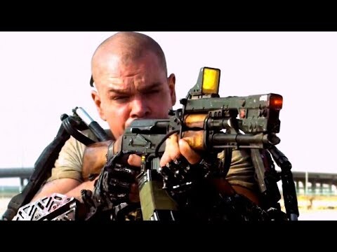 Future Humans Wear Robotic Exoskeletons To Fight Against The Invaders