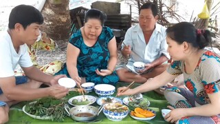 Mắm Chưng Hột Vịt Chấm Đậu Rồng Rau Muống Vườn Món Ngon Khó Cưỡng| TKQ & Family T582