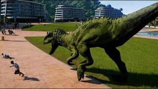 Indominus Rex Camouflage & Spinosaurus Breakout & Fight! Jurassic World Evolution (1080p 60FPS)