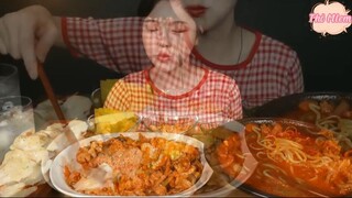 Cơm trộn Sacheon, tôm sốt kem, lòng bò hàn, mỳ Ý 4 #amthuc