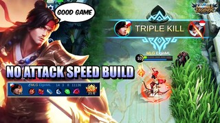 ZERO ATTACK SPEED ITEMS - NEW YI SUN-SHIN BUILD - MLBB