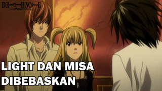 Momen Light dan Misa Dibebaskan Dari Kurungan L ❗️❗️ - Death Note