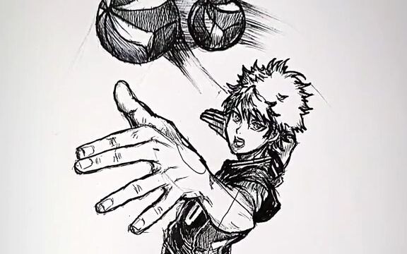 Animation sketch S38-Volleyball boy Hinata Shoyo