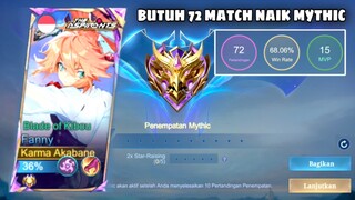 SOLO PLAYER BUTUH 72 MATCH NAIK RANK MYTHIC