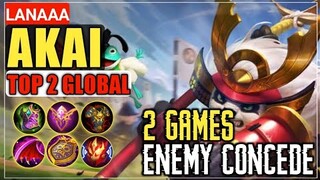 Akai Top 2 Global Full Gameplay by [ LANAAA ] - Mobile Legends Bang Bang