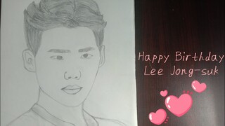 Lee Jong-suk Birthday special | Lee Jong-suk sketch of W-Two Worlds(kdrama)