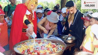 Làm Thau Sữa Trái Cây Khổng Lồ Đãi Các Bạn Nhỏ Mừng 100.000 Người Đăng Ký | Ngộ Không TV