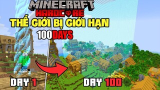 Tóm tắt 100 ngày thế giới bị giới hạn bởi 1x1 block trong sinh tồn siêu khó Minecraft