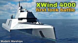 Modern Warships: first look battle XWind 4000 frigate ship. alpha test