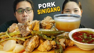 FILIPINO FOOD - PORK SINIGANG (BUTO- BUTO) MUKBANG | BIOCO FOOD TRIP