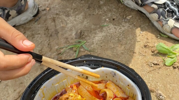 We agreed to come out and work, but ended up having a big feast in the field!