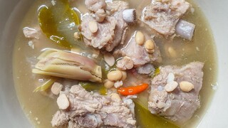 ซี่โครงหมูต้มเต้าเจี้ยว สูตรคุณพ่อ ใครทำก็อร่อยของจริง Ribs Bone in salted fermented soy bean soup