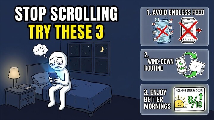 Stop Scrolling at Night: Try These 3 Rules | Bedtime Procrastination