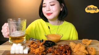 Chân gà rút xương, đùi gà cánh gà chiên cùng biaaa 8 #amthuc