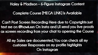 Haley & Madison  course - 6-Figure Instagram Content download