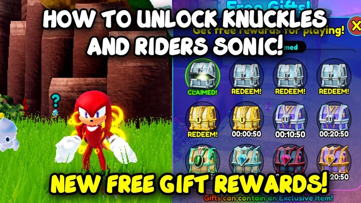 New Free Gifts Update + How To Get Knuckles And Riders Sonic! | Sonic Speed Simulator