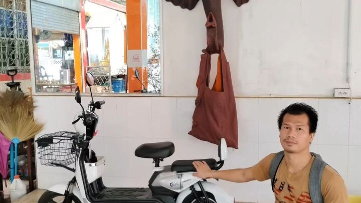 จักรยานไฟฟ้าที่เคยนำมาถวาย พระท่านยังรักษาไว้ดีอยู่ วันที่29 พฤศจิกายน 2568 #ถวายจักรยานไฟฟ้า