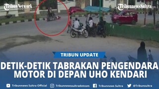 Video CCTV Detik-detik Tabrakan Pengendara Motor di Depan Kampus Baru UHO Kendari Sulawesi Tenggara