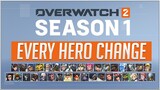 EVERY HERO CHANGE for OVERWATCH 2 vs OVERWATCH 1