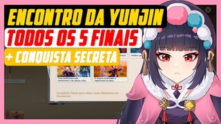 EVENTO DE ENCONTRO DA YUNJIN TODOS OS FINAIS + CONQUISTA SECRETA | GENSHIN IMPACT