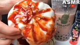 ASMR Spicy Colorful Dumplings With Fire Sauce | Bánh Bao Nhiều Màu Sắc |  매운 불닭소스 만두 먹방 | Jack ASMR