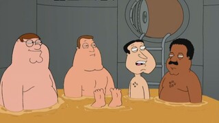 Four Musketeers melompat ke dalam kaleng bir dan berendam di sumber air panas di dalamnya