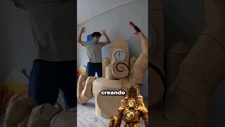 Creando al TITÁN CLOCKMAN!! 🕰🤯 Parte 2 #creacion #titanclockman #skibiditoilet #craft