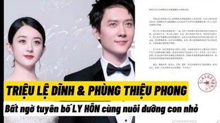 Triệu Lệ Dĩnh và Phùng Thiệu Phong tuyên bố ly hôn. Cả showbiz hoa ngữ chao đảo.