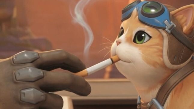 Paman McCree memberiku catnip yang sangat asyik untuk dimainkan.