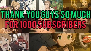 thank you guys and girls so much for 1000 subscribers
