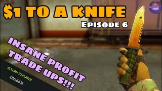 GETTING RICH WITH TRADE UPS #6 | $1 TO A KNIFE CSGO Trade-ups 2020 | elsu
