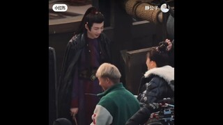 Zhao Lusi and Liu Yuning at”The Legend of Jewelry” filming set